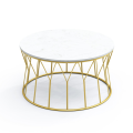 Nordic wrought iron coffee table simple modern living room furniture small apartment table marble round table